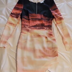 Hello Molly Elegant Ombre Long Sleeve Dress